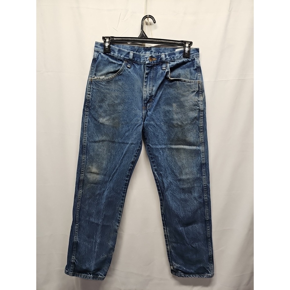 Rustler Mens Blue Straight Leg Medium Wash Denim Jeans‎ Work Cotton Size 33x30 - Picture 2 of 16